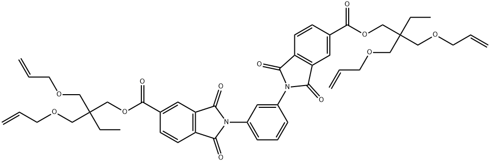 2,2'-(1,3-Phenylene)bis[2,3-dihydro-1,3-dioxo-1H-isoindole-5-carboxylic acid 2,2-bis[(2-propenyloxy)methyl]butyl] ester 구조식 이미지