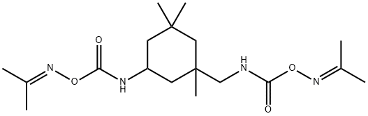 acetone O-[[[[5-[[(isopropylideneamino)oxy]carbonyl]amino]-1,3,3-trimethylcyclohexyl]methyl]carbamoyl]oxime 구조식 이미지