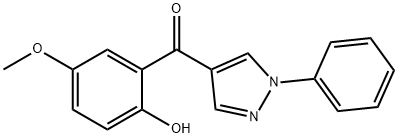 (2-HYDROXY-5-METHOXY-PHENYL)-(1-PHENYL-1H-PYRAZOL-4-YL)-METHANONE 구조식 이미지