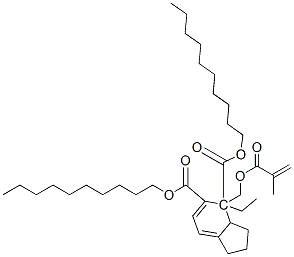 didecyl 2-ethyl-2-[[(2-methyl-1-oxoallyl)oxy]methyl]propane-1,3-diylphthalate 구조식 이미지