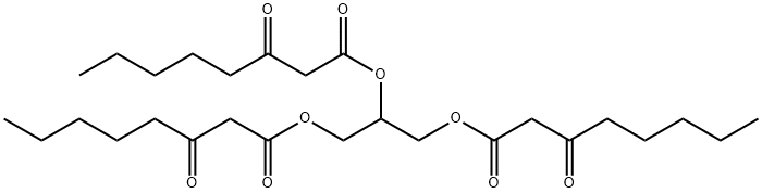 프로판-1,2,3-트리일트리스(3-옥소옥타노에이트) 구조식 이미지