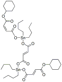 dicyclohexyl 6,6,13,13-tetrabutyl-4,8,11,15-tetraoxo-5,7,12,14-tetraoxa-6,13-distannoctadeca-2,9,16(Z)-trienedioate 구조식 이미지