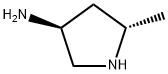 3-Pyrrolidinamine,5-methyl-,(3S,5S)-(9CI) 구조식 이미지