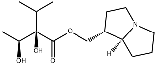 (2R,3S)-2,3-Dihydroxy-2-isopropylbutanoic acid [(1R,7aS)-hexahydro-1H-pyrrolizin-1-yl]methyl ester 구조식 이미지