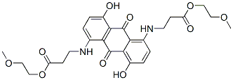 bis(2-methoxyethyl) N,N'-(9,10-dihydro-4,8-dihydroxy-9,10-dioxo-1,5-anthracenediyl)bis-beta-alaninate 구조식 이미지