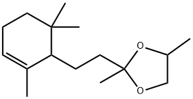 2,4-dimethyl-2-[2-(2,6,6-trimethyl-2-cyclohexen-1-yl)ethyl]-1,3-dioxolane Structure