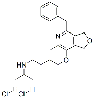 4-[[1,3-dihydro-6-methyl-4-benzylfuro[3,4-c]pyridin-7-yl]oxy]-N-(isopropyl)butylamine dihydrochloride 구조식 이미지