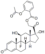 9-fluoro-11beta,17,21-trihydroxypregna-1,4-diene-3,20-dione 21-acetylsalicylate Structure