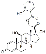 9-fluoro-11beta,17,21-trihydroxypregna-1,4-diene-3,20-dione 21-salicylate 구조식 이미지