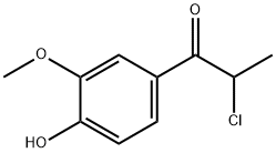 2-Chloro-1-(4-hydroxy-3-methoxyphenyl)propan-1-one 구조식 이미지