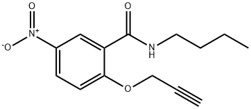 N-부틸-5-니트로-2-(2-프로피닐옥시)벤즈아미드 구조식 이미지