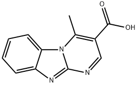 4-METHYLPYRIMIDO[1,2-A]BENZIMIDAZOLE-3-CARBOXYLIC ACID 구조식 이미지
