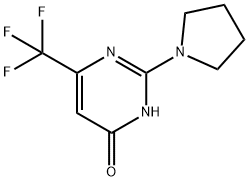 2-PYRROLIDIN-1-YL-6-TRIFLUOROMETHYL-PYRIMIDIN-4-OL Structure