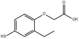 Acetic acid, (2-ethyl-4-mercaptophenoxy)- (9CI) Structure