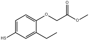 Acetic acid, (2-ethyl-4-mercaptophenoxy)-, methyl ester (9CI) 구조식 이미지