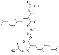 disodium (Z,E)-(.+-)-4-(3,7-dimethyloctylidene)-3-methylpent-2-en-1,5-dioate 구조식 이미지