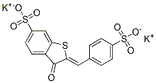dipotassium 2,3-dihydro-3-oxo-2-[(4-sulphonatophenyl)methylene]benzo[b]thiophene-6-sulphonate 구조식 이미지