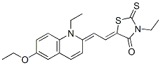 5-[(6-ethoxy-1-ethyl-(1H)-quinolin-2-ylidene)ethylidene]-3-ethyl-2-thioxothiazolidin-4-one 구조식 이미지