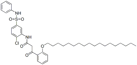 N-[5-(아닐리노술포닐)-2-클로로페닐]-3-[o-(옥타데실옥시)페닐]-3-옥소프로피온아미드 구조식 이미지