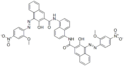 N,N'-naphthalene-1,5-diylbis[3-hydroxy-4-[(2-methoxy-4-nitrophenyl)azo]naphthalene-2-carboxamide]  Structure