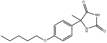 5-[p-(Pentyloxy)phenyl]-5-methylhydantoin 구조식 이미지