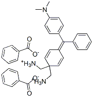 [4-[알파-[4-(디메틸아미노)페닐]벤질리덴]사이클로헥사-2,5-디엔-1-일리덴]디메틸암모늄벤조에이트 구조식 이미지