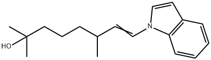 8-(1H-indol-1-yl)-2,6-dimethyloct-7-en-2-ol 구조식 이미지