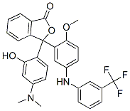 3-[4-(Dimethylamino)-2-hydroxyphenyl]-3-[5-[3-(trifluoromethyl)phenylamino]-2-methoxyphenyl]phthalide 구조식 이미지