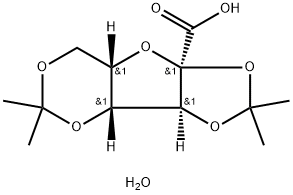 (-)-Diacetone-2-keto-L-gulonic acid monohydrate Structure
