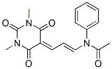 N-phenyl-N-[3-(tetrahydro-1,3-dimethyl-2,4,6-trioxo-5(2H)-pyrimidinylidene)-1-propenyl]acetamide 구조식 이미지