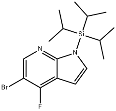 1H-Pyrrolo[2,3-b]pyridine, 5-bromo-4-fluoro-1-[tris(1-methylethyl)silyl]- 구조식 이미지