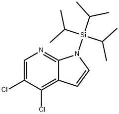 4,5-Dichloro-1-(triisopropylsilyl)-1H-pyrrolo[2,3-b]pyridine 구조식 이미지