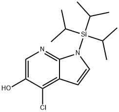 1H-Pyrrolo[2,3-b]pyridin-5-ol, 4-chloro-1-[tris(1-methylethyl)silyl]- 구조식 이미지