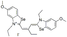 3-ethyl-2-[2-[(3-ethyl-5-methoxy-3H-benzoselenazol-2-ylidene)methyl]but-1-enyl]-5-methoxybenzoselenazolium iodide 구조식 이미지