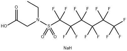 나트륨N-에틸-N-[(트리데카플루오로헥실)술포닐]글리시네이트 구조식 이미지