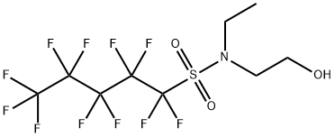 N-ethyl-1,1,2,2,3,3,4,4,5,5,5-undecafluoro-N-(2-hydroxyethyl)pentane-1-sulphonamide 구조식 이미지