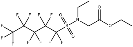 ethyl N-ethyl-N-[(undecafluoropentyl)sulphonyl]glycinate 구조식 이미지