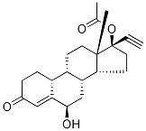 6β-하이드록시노르에틴드론아세테이트 구조식 이미지