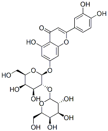 4H-1-Benzopyran-4-one, 2-(3,4-dihydroxyphenyl)-7-((O-D-galactopyranosy l-beta-D-galactopyranosyl)oxy)-5-hydroxy- Structure