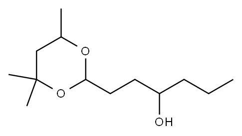 4,4,6-trimethyl-alpha-propyl-1,3-dioxane-2-propanol 구조식 이미지