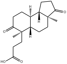 4-Nor-3,5-seco-5,17-dioxoandrostan-3-oic Acid 구조식 이미지
