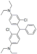 3-chloro-4-[(2-chloro-4-diethylamino-phenyl)-phenyl-methyl]-N,N-diethy l-aniline 구조식 이미지