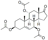 Androst-5-en-17-one, 3,7,11-tris(acetyloxy)-, (3beta,7beta,11alpha)- (9CI) 구조식 이미지
