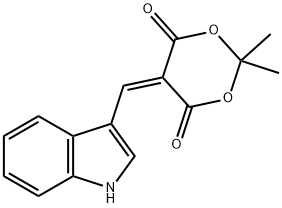 5-(indol-3-ylmethylene)-2,2-dimethyl-1,3-dioxane-4,6-dione 구조식 이미지