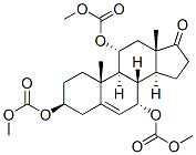 Androst-5-en-17-one, 3,7,11-tris[(methoxycarbonyl)oxy]-, (3beta,7alpha,11alpha)- (9CI) Structure