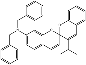 N,N-dibenzyl-3'-isopropyl-2,2'-spirobi[2H-1-benzopyran]-7-amine 구조식 이미지