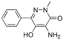 3(2H)-Pyridazinone, 4-amino-5-hydroxy-2-methyl-6-phenyl- (9CI) Structure
