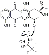 N-(트리플루오로아세틸)-1-des메틸다우노루비신 구조식 이미지