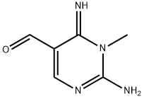5-Pyrimidinecarboxaldehyde,  2-amino-1,6-dihydro-6-imino-1-methyl- 구조식 이미지