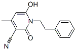 1,2-Dihydro-6-hydroxy-4-methyl-2-oxo-1-(2-phenylethyl)-3-pyridinecarbonitrile 구조식 이미지